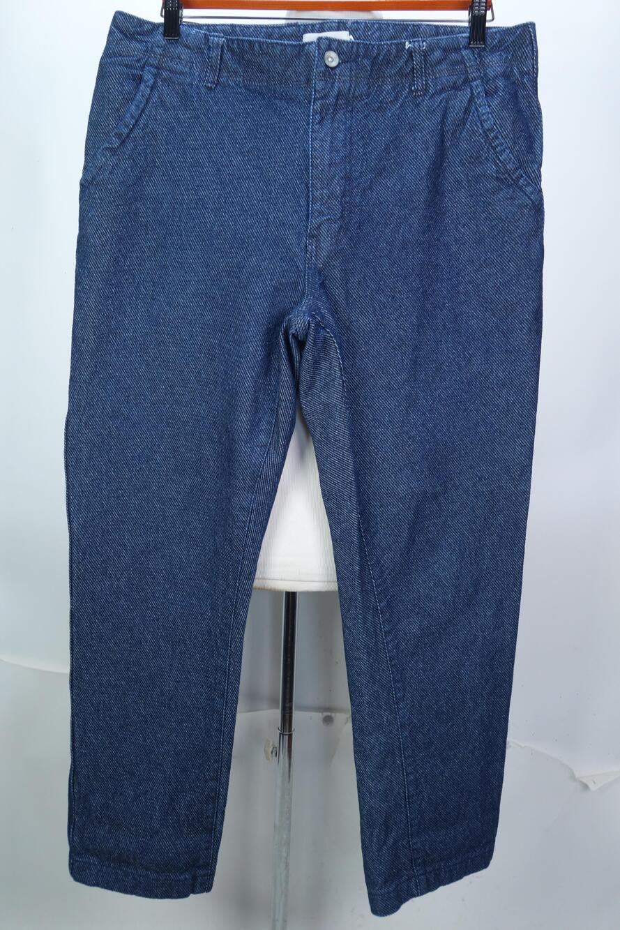 Taylor Stitch Pants Mens 36x30 Blue Denim  Straight Leg Organic Cotton